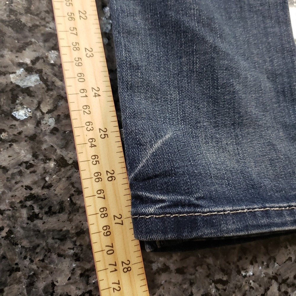 Miss Me Signature Cuffed Skinny Jeans 27 Blue Embellished Sequin - Picture 10 of 10